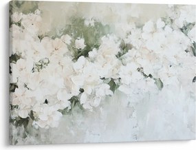 Obraz - Abstrakcia bielych kvetov (70x50 cm)