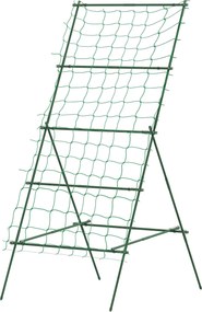 Outsunny oceľový podporný rám na ruže bez hrdze A-rám pre lezecké rastliny 101x133x227 cm Záhradný trám pre zeleninu, kvety a lezecké rastliny | Aosom