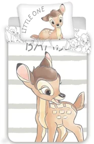 Detské obliečky BAMBI – 100 % bavlna, 100×135 + 40×60 cm, zips