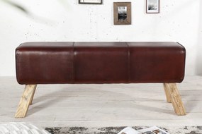 Dizajnová lavica Horse 120 cm pravá koža