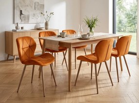 Jedálenská stolička MANGO VELVET, terakotová