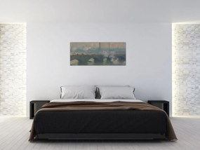 Obraz - Claude Monet, Waterloo Bridge, Gray Day, reprodukcia (120x50 cm)