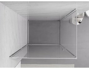 Mexen Exo, sprchovací kút s krídlovými dverami 85 x 95 cm, 6mm číre sklo, chrómový profil, 8181-085-095-01-00