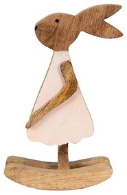 Drevená dekorácia králičie dievča v šatôčkach - 17*7*30 cm