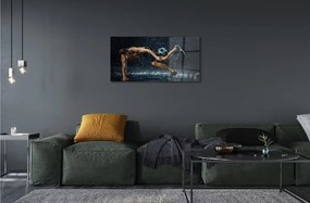 Obraz na skle Lopta Rain Man 140x70 cm