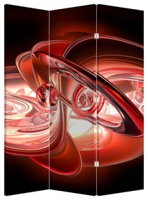 Paraván - Červené tvary (126x170 cm)