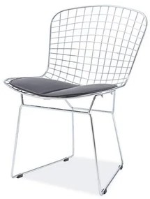 Jedálenská stolička Signal FINO chróm/sivá