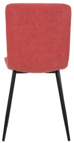 Autronic - Židle jídelní, červená látka, černý kov - DCL-964 RED2 AKCE