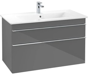 VILLEROY &amp; BOCH Venticello závesná skrinka pod umývadlo, 2 zásuvky, 953 x 502 x 590 mm, Glossy Grey, A92601FP