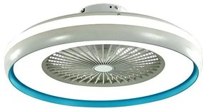 LED Stropné svietidlo s ventilátorom LED/45W/230V 3000/4000/6500K modrá