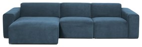 Modrá menčestrová rohová pohovka (ľavý roh) Sting – Scandic