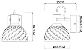 Globo 54661-1 - Nástenné bodové svietidlo MORI 1xE27/40W/230V