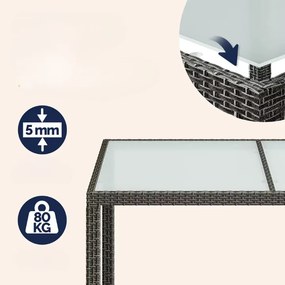 InternetovaZahrada Záhradná ratanová zostava Berlin 1+6 - sivá/antracit