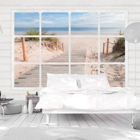Artgeist Fototapeta - Window & beach Veľkosť: 150x105, Verzia: Standard