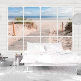 Artgeist Fototapeta - Window & beach Veľkosť: 300x210, Verzia: Standard