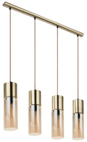 GLOBO 21000-4HM - Luster na lanku ANNIKA 4xE27/25W/230V mosadz