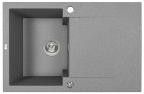 Kuchinox Chichi, 1-komorový granitový drez 740x480x194 mm, šedá, LAV-SBH_511Y