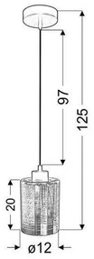 Luster na lanku COX 1xE27/60W/230V