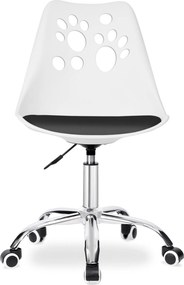 Čiernobiela otočná stolička Grover