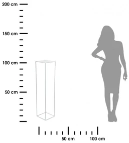 Květinový stojan Basy 100 cm bílý