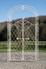 Oblúk na ruže Mel s bránkou - Krémová antik