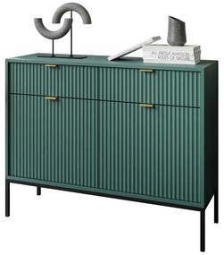 Komoda CORA zelená 104 cm + čierna