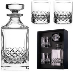 Diamante brúsený whisky set Grosvenor 1+2