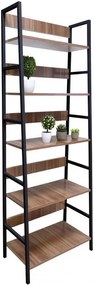 ModernHOME Regál s 5 policami, čierny, JM-N00806 BLACK