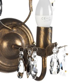 ONLI - Nástenné svietidlo TERESA 1xE14/6W/230V bronzová