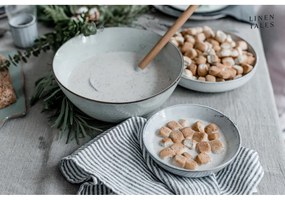 Ľanová utierka 45x65 cm Thin Black Stripes – Linen Tales