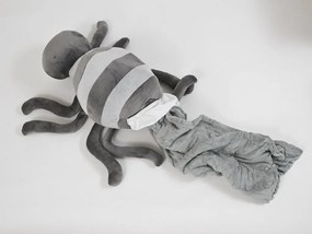 Plyšový PAVÚK s detskou dekou vo vnútri, sivý