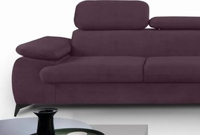 Rohová sedacia súprava Scala, hroznová ružovo-fialová látka, pravý roh
