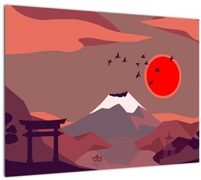 Obraz - Ilustrácie hory Fuji (70x50 cm)
