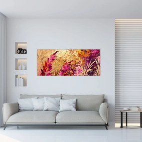 Obraz - Abstraktná maľba kvetov II. (120x50 cm)