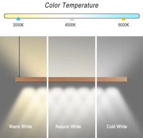 Immax NEO 07303L - LED stmievateľný luster na lanku MADEIRA 26W/230V Wi-Fi Tuya 122 cm dub