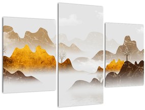 Obraz - Hory v hmle (90x60 cm)