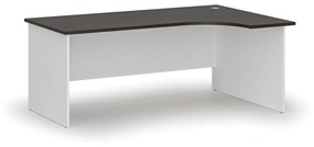 Kancelársky rohový pracovný stôl PRIMO WHITE, 1800 x 1200 mm, pravý, biela/wenge