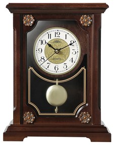 Retro drevené stolové hodiny PRIM Lotus E08P.4314.54 | Špecialista na hodiny