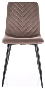 Jedálenská stolička DAREN VELVET cappuccino