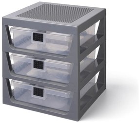 Sivý organizér s 3 zásuvkami LEGO® Storage
