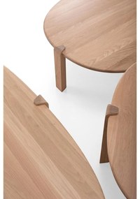 Konferenčný stolík z dubového dreva v prírodnej farbe 80x150 cm Kulin – Gazzda