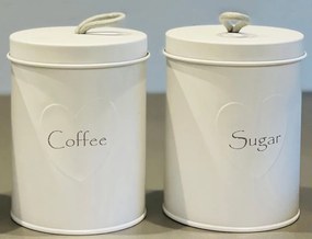 Sada 2ks kovová nádoba na kávu a cukor Molly, 1,4 l