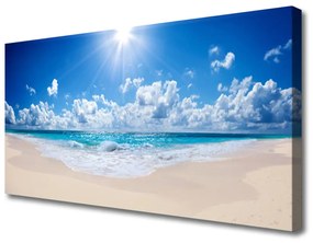Obraz Canvas Pláž more slnko krajina 140x70 cm