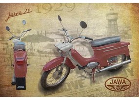 Ceduľa Jawa 21 - motocykel