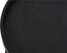 Čierny okrúhly konferenčný stolík v dekore duba ø 64 cm Hagen – Bonami Essentials