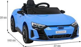 Ramiz Elektrické autíčko Audi RS E-Tron GT pre deti modré + diaľkové ovládanie + pohon 4x4