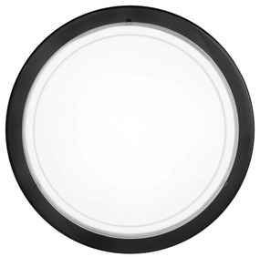 EGLO Stropné / nástenné osvetlenie do spálne PLANET, 1xE27, 60W, 29cm, okrúhle, čierne