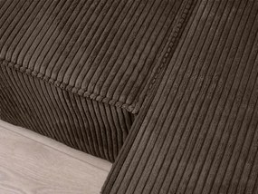 Tmavohnedá rohová pohovka SMART COSARO, obojstranná + 2 vankúšiky ZADARMO