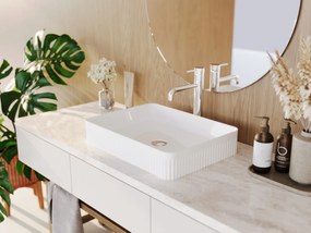 Gamma Frezja, obdĺžnikové umývadlo na dosku 515x380x100 mm, biela lesklá, GMA-UC-FREZJAP