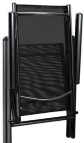 InternetovaZahrada - Hliníkový set 2 kresiel - čierne